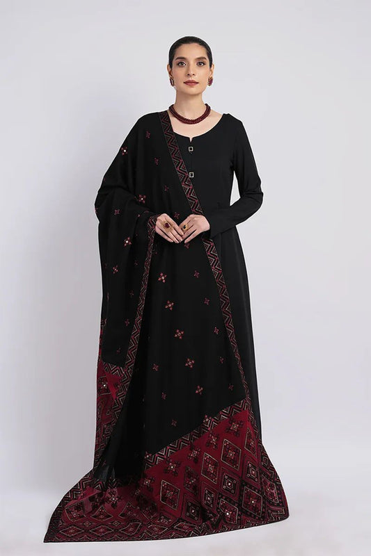 Bareeze 3PC Dhanak Suit with Heavy Embroidered Shawal - SB2060