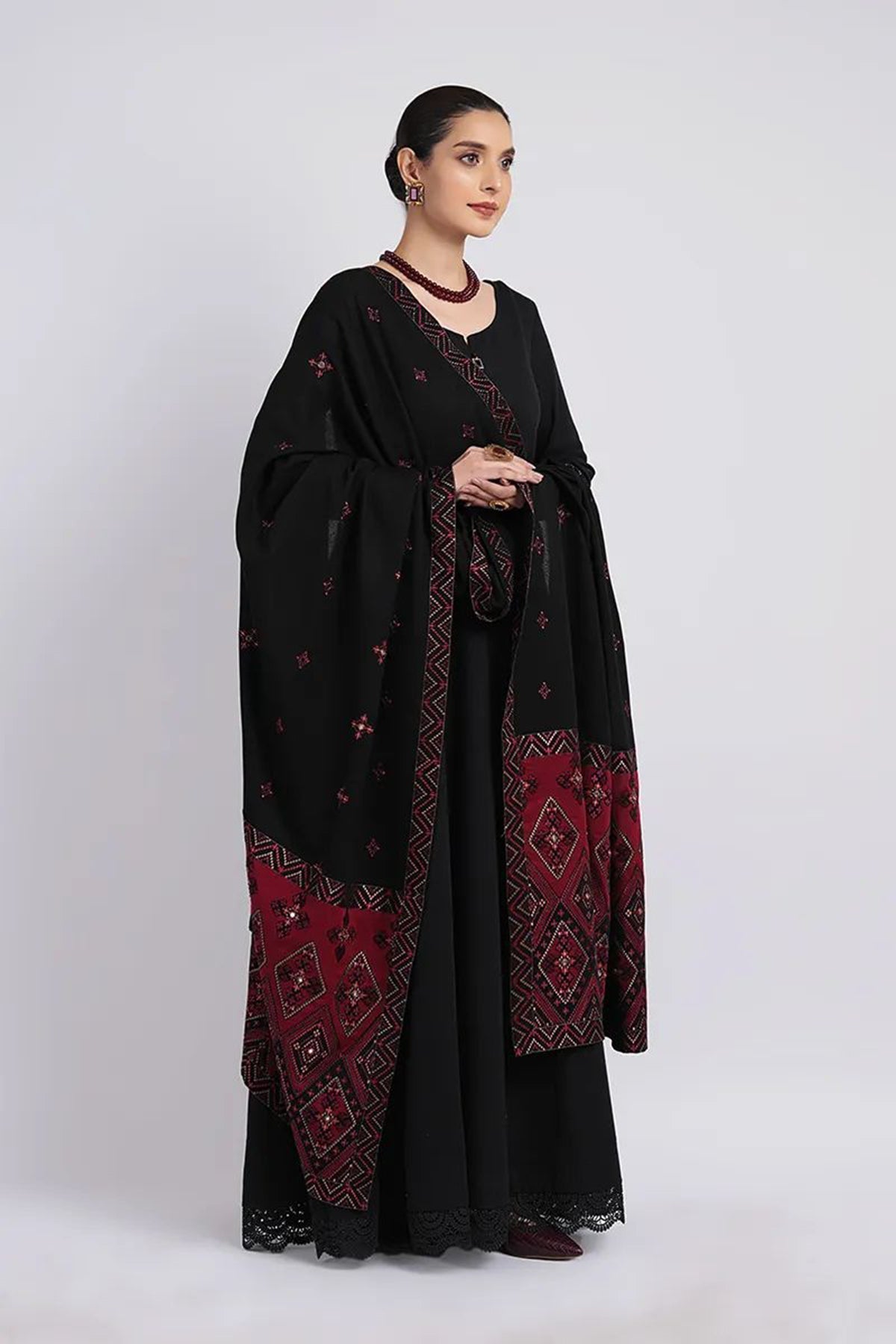Bareeze 3PC Dhanak Suit with Heavy Embroidered Shawal - SB2060