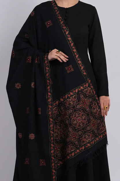 Bareeze 3PC Embroidered Dhanak Suit with Heavy Embroidered Shawal - SB2061