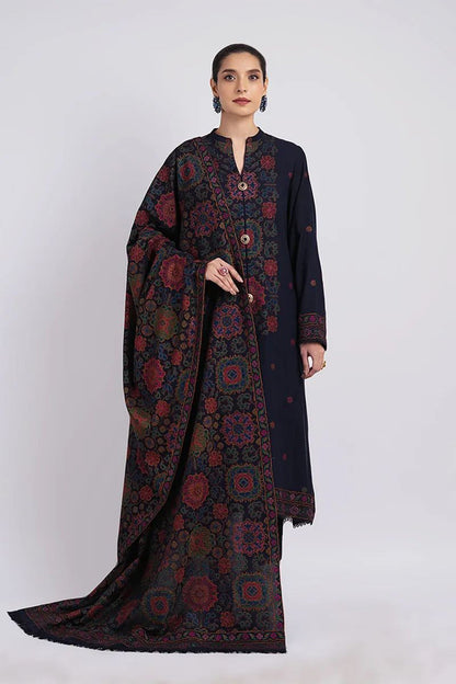 Bareeze 3PC Embroidered Dhanak Suit with Heavy Embroidered Shawal - SB2056