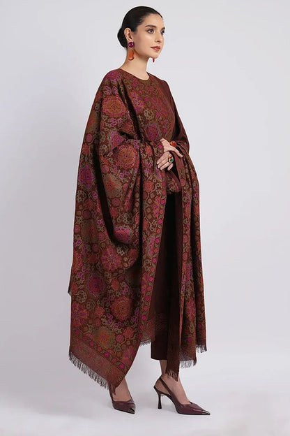 Bareeze 3PC Embroidered Dhanak Suit with Heavy Embroidered Shawal - SB2055