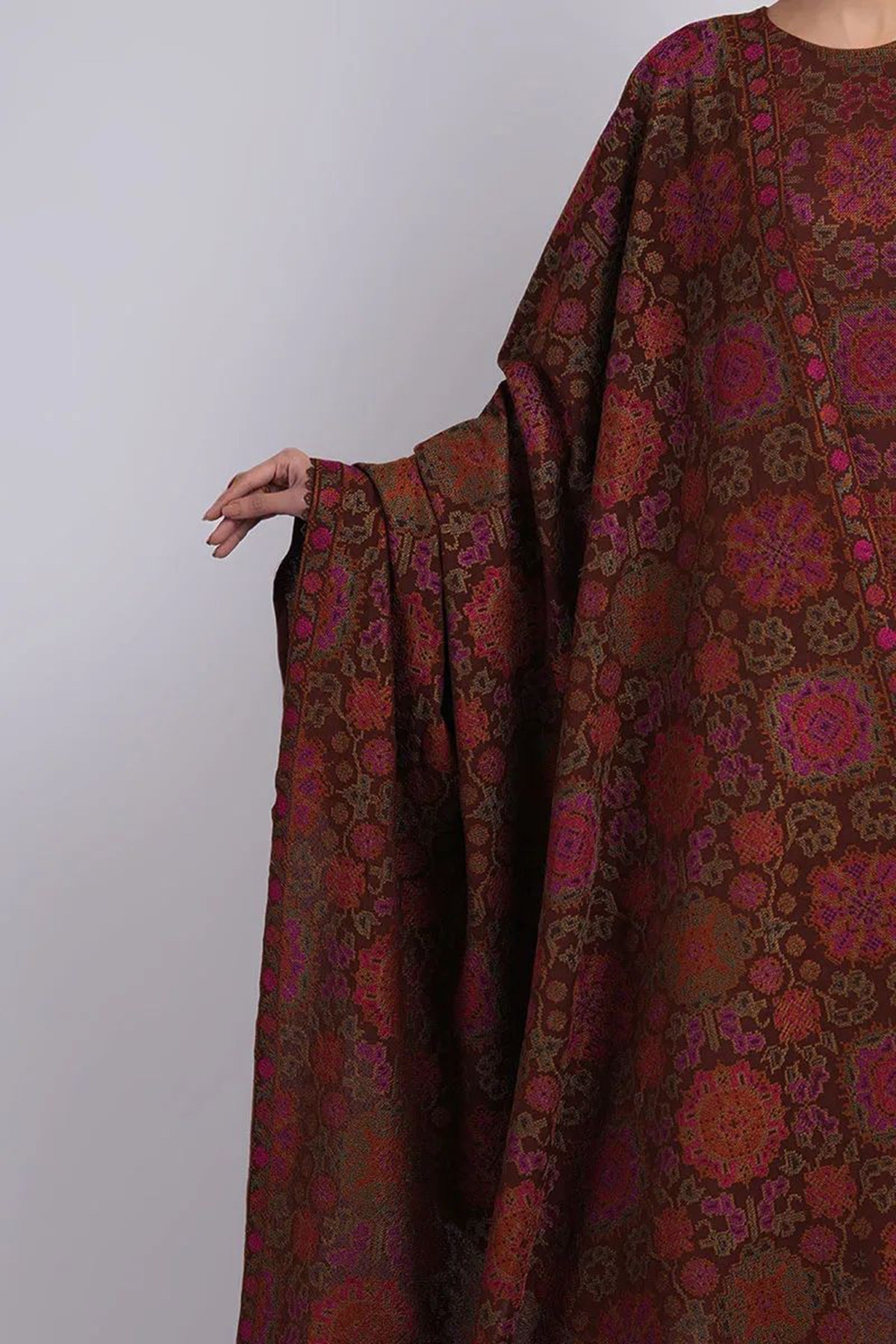 Bareeze 3PC Embroidered Dhanak Suit with Heavy Embroidered Shawal - SB2055