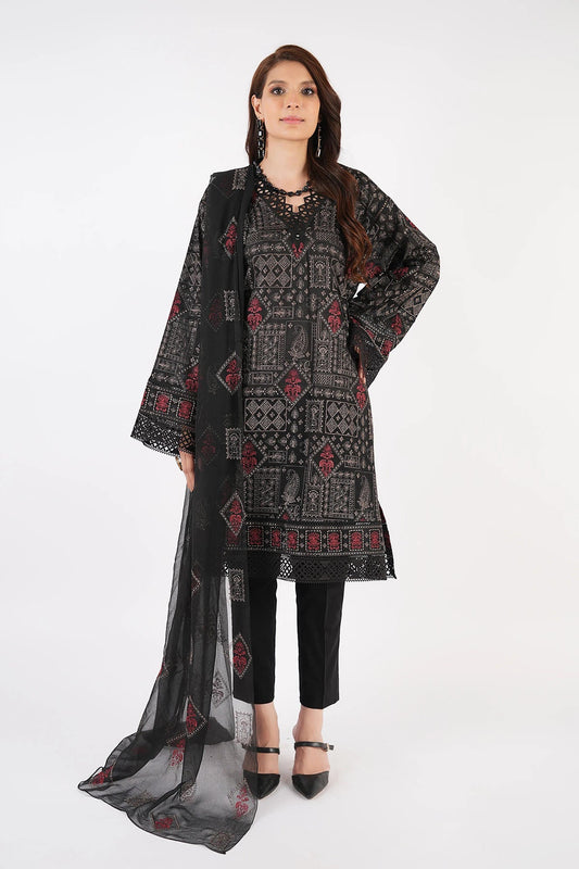 Bareeze 3PC Embroidered karandi Suit with Embroidered Shwal - SB2077