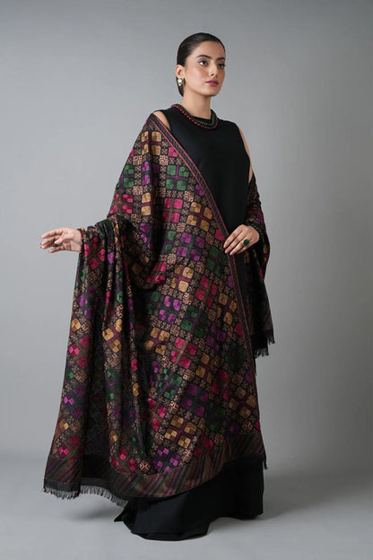 Bareeze 3PC Dhanak Suit with Embroidered Shwal - SB2141