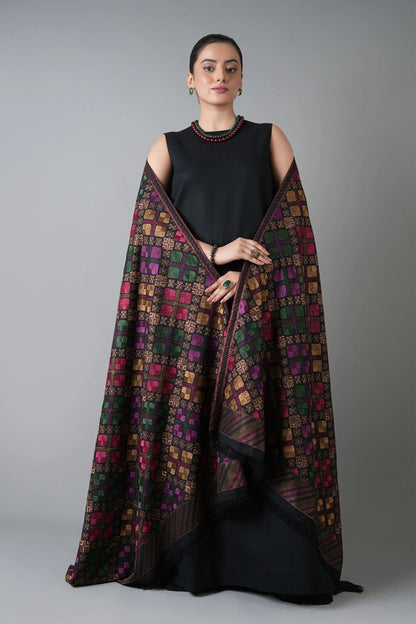 Bareeze 3PC Dhanak Suit with Embroidered Shwal - SB2141