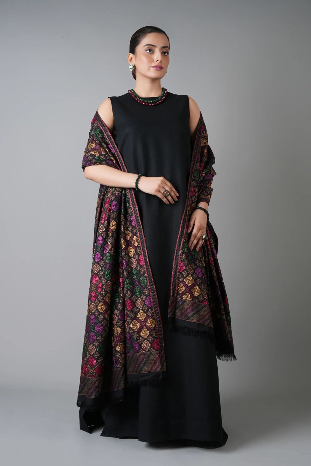 Bareeze 3PC Dhanak Suit with Embroidered Shwal - SB2141