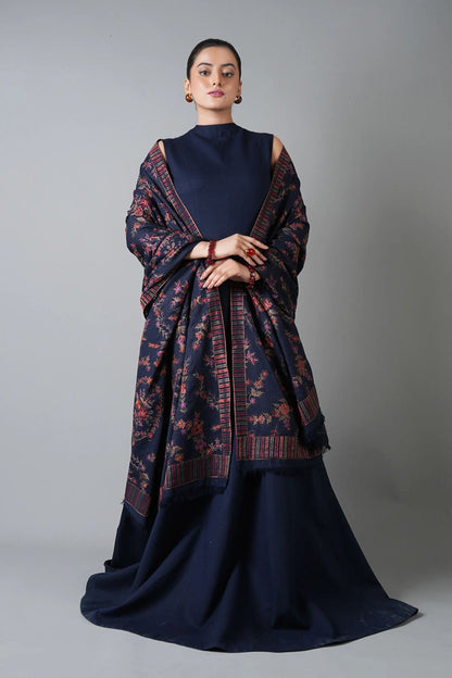Bareeze 3PC Dhanak Suit with Embroidered Shwal - SB2142