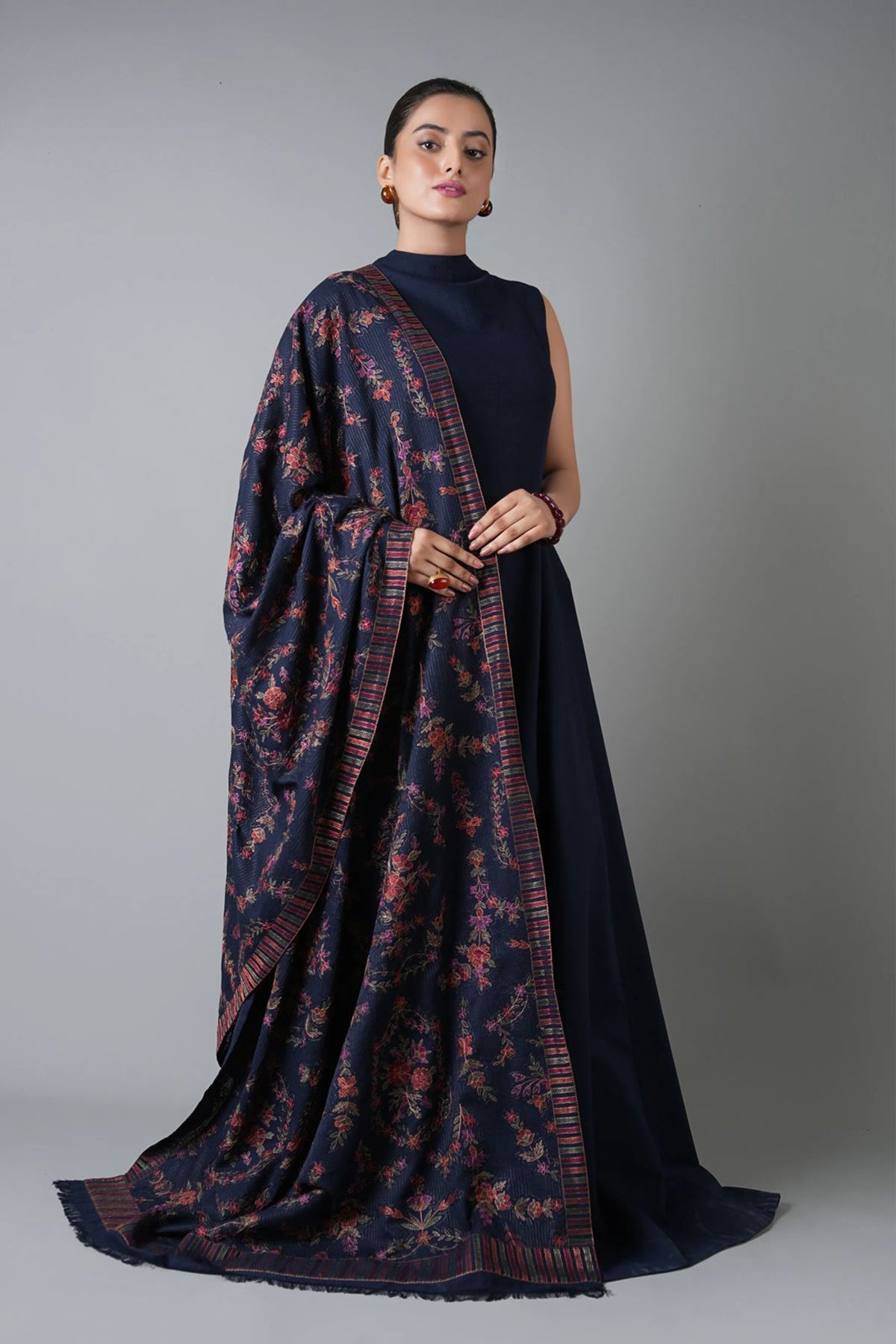 Bareeze 3PC Dhanak Suit with Embroidered Shwal - SB2142