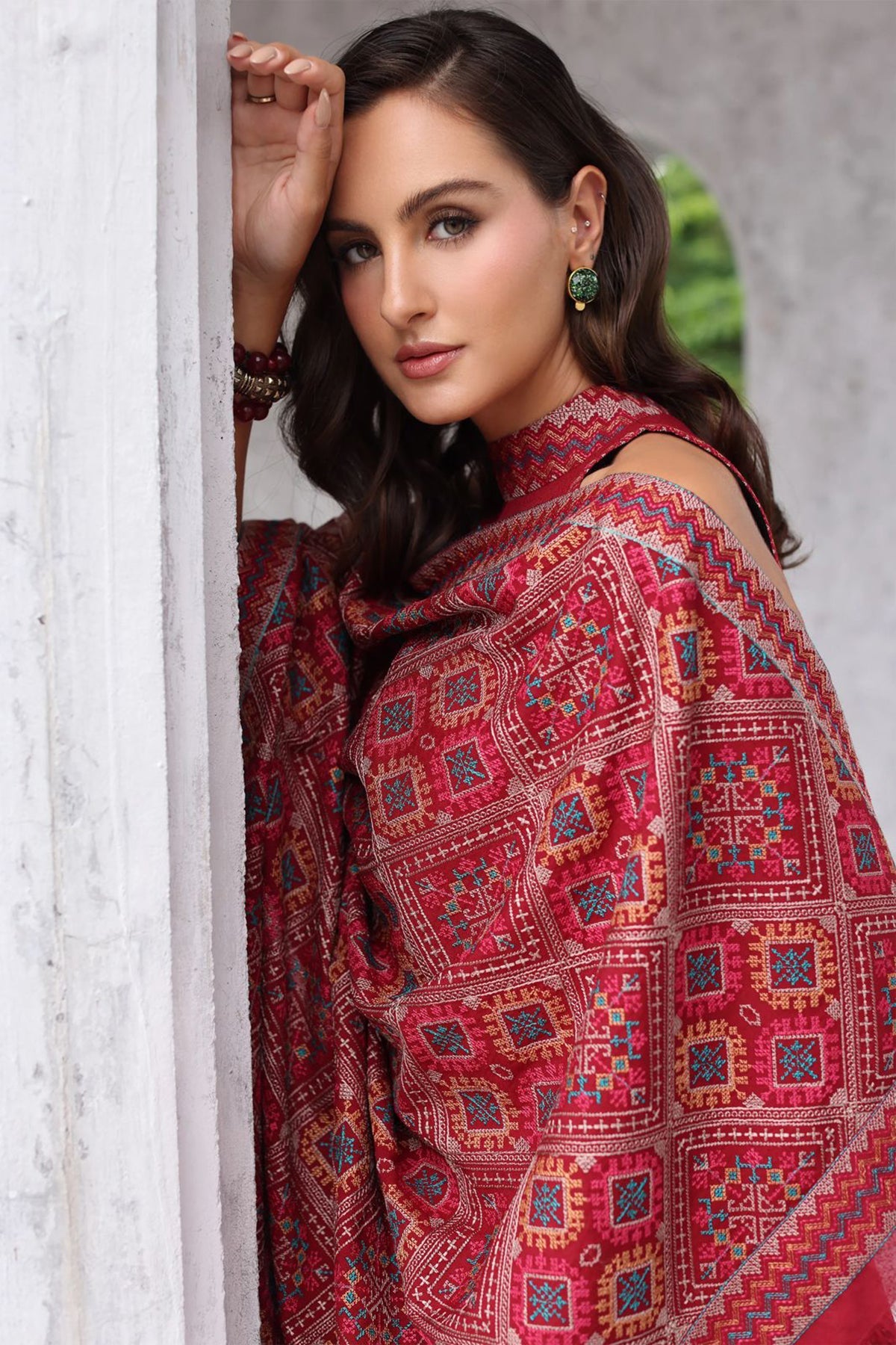 Bareeze 3PC Embroidered Dhanak Suit with Embroidered Shwal - SB2144