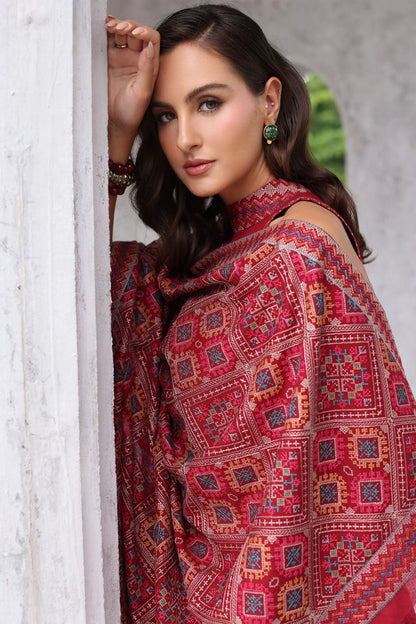Bareeze 3PC Embroidered Dhanak Suit with Embroidered Shwal - SB2144