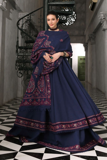 Bareeze 3PC Embroidered Dhanak Suit with Embroidered Shwal - SB2143