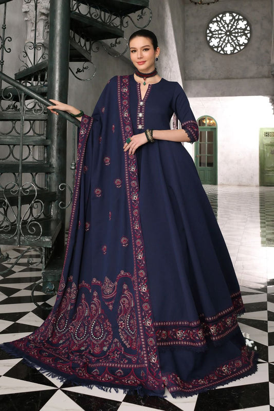 Bareeze 3PC Embroidered Dhanak Suit with Embroidered Shwal - SB2143