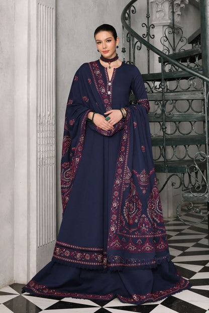 Bareeze 3PC Embroidered Dhanak Suit with Embroidered Shwal - SB2143