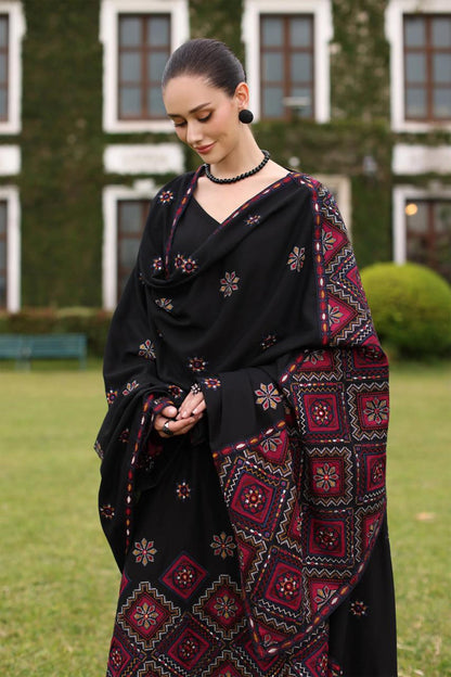 Bareeze 3PC Embroidered Dhanak Suit with Embroidered Shawal - SB2152