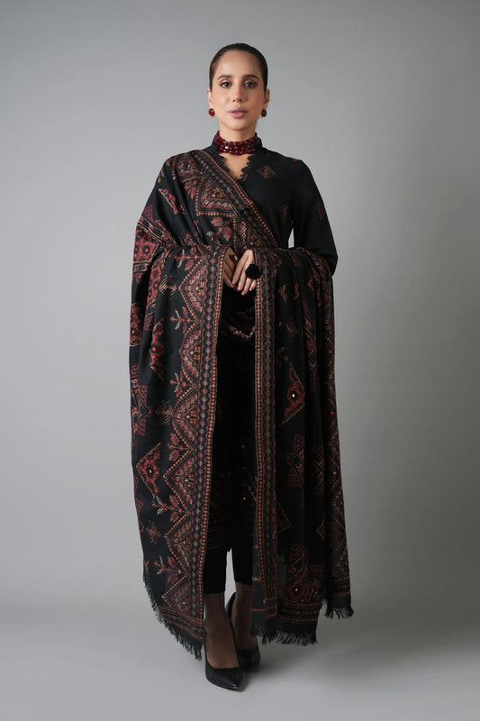 Bareeze 3PC Embroidered Dhanak Suit with Embroidered Shwal - SB2149