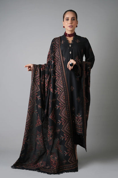 Bareeze 3PC Embroidered Dhanak Suit with Embroidered Shwal - SB2149