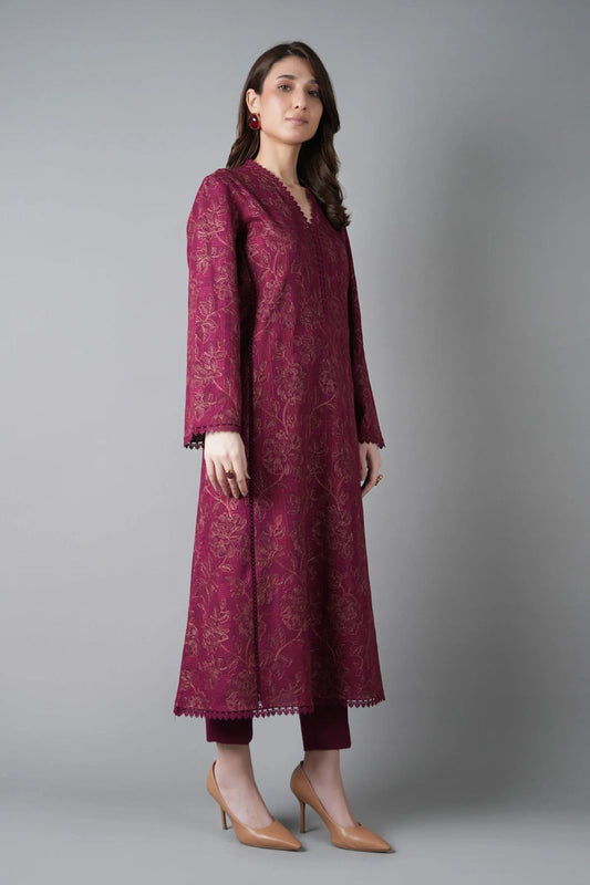 Bareeze 3PC Embroidered Dhanak Suit with Embroidered Shwal - SB2147
