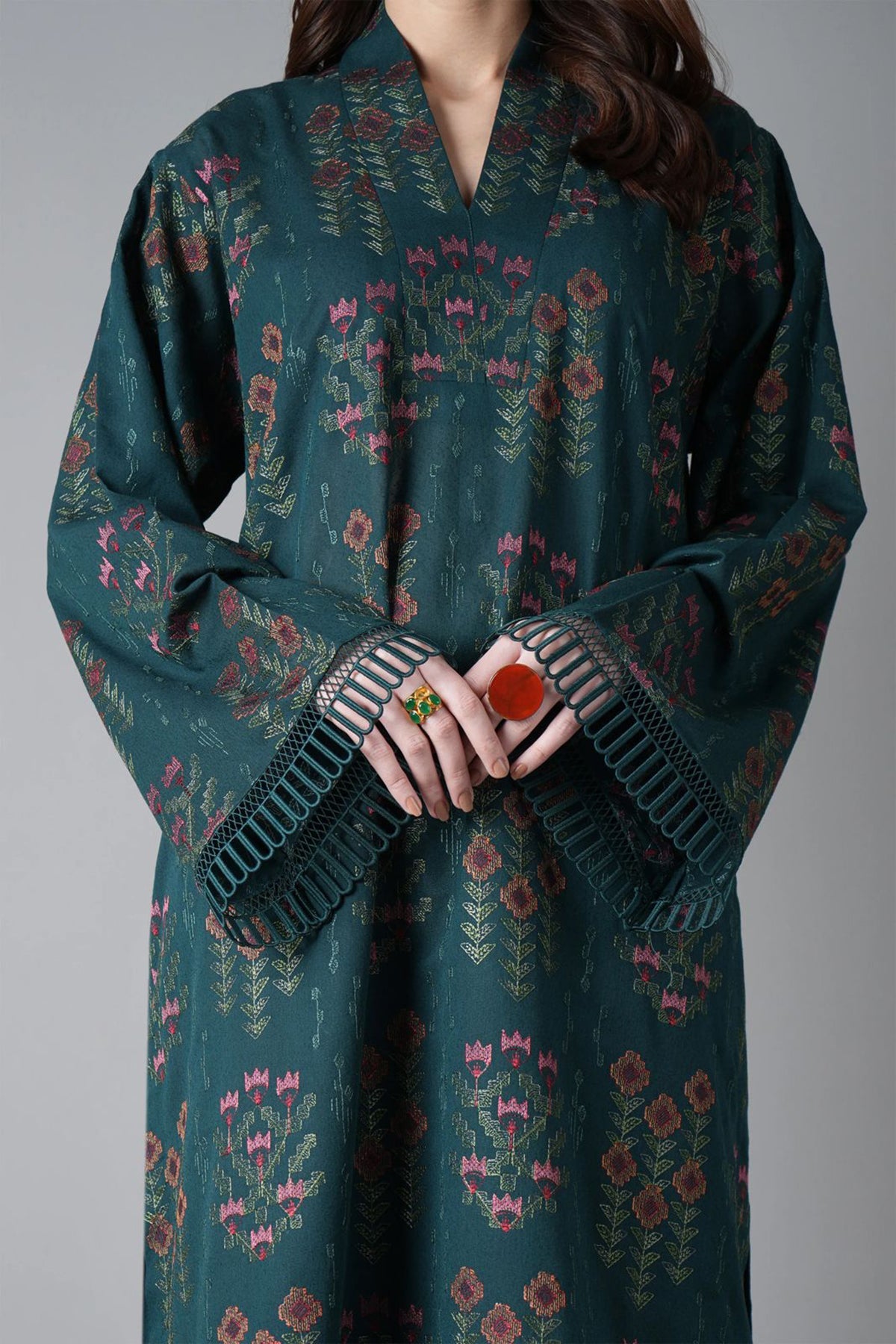 Bareeze 3PC Embroidered Dhanak Suit with Embroidered Shwal - SB2148