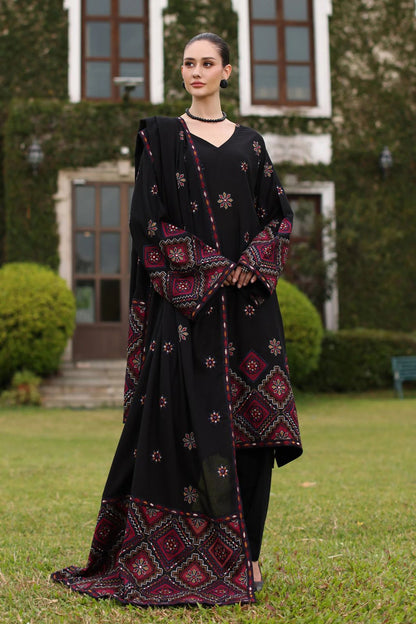 Bareeze 3PC Embroidered Dhanak Suit with Embroidered Shawal - SB2152