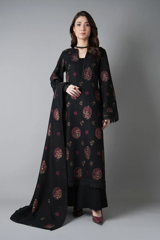 Bareeze 3PC Embroidered Dhanak Suit with Embroidered Shwal - SB2146