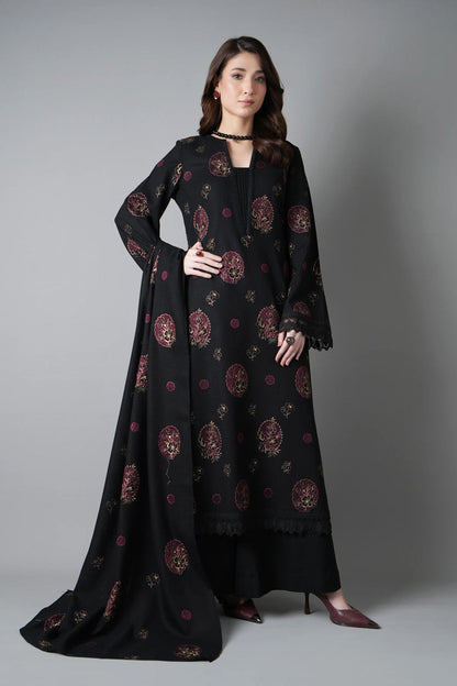 Bareeze 3PC Embroidered Dhanak Suit with Embroidered Shwal - SB2146