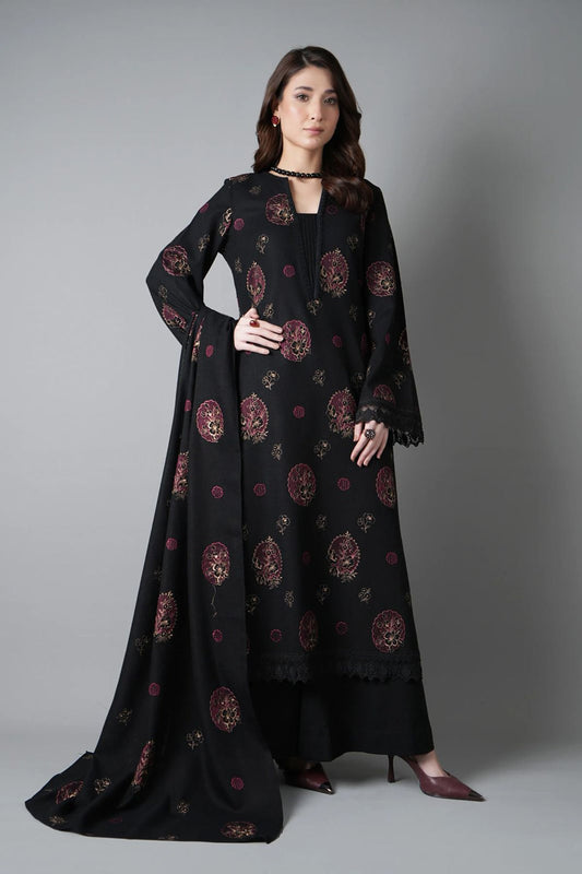 Bareeze 3PC Embroidered Dhanak Suit with Embroidered Shwal - SB2146