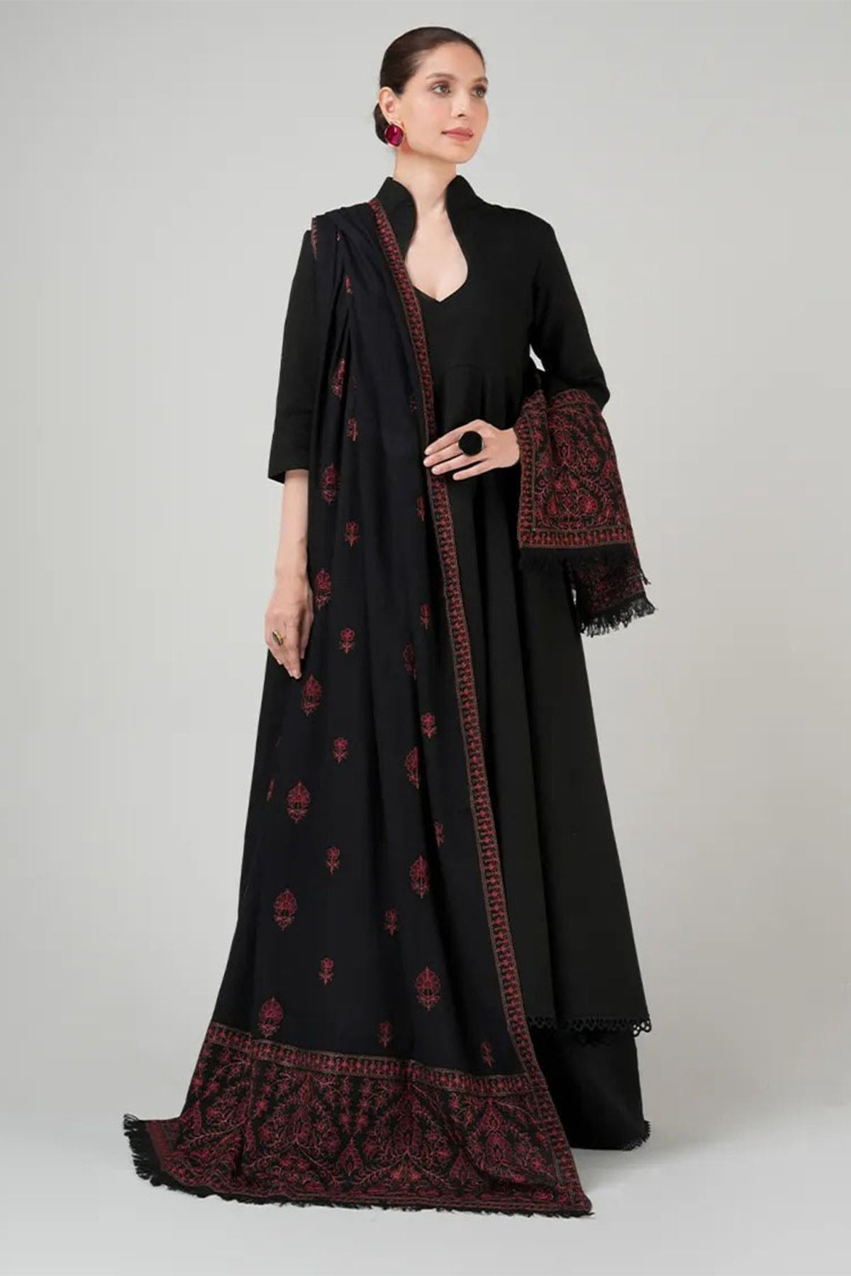 Bareeze 3PC Dhanak Suit with Heavy Embroidered Shawal - SB1978