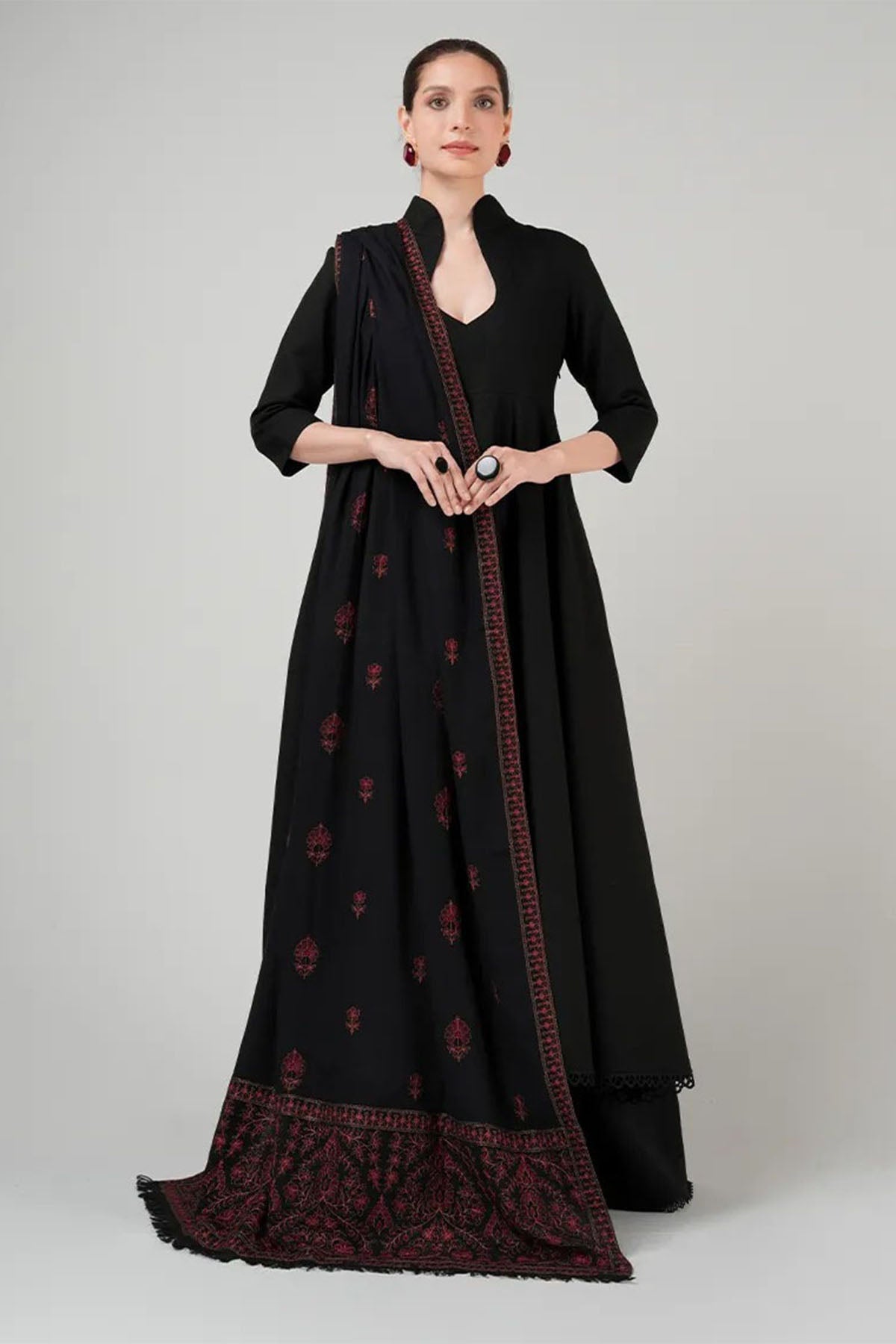 Bareeze 3PC Dhanak Suit with Heavy Embroidered Shawal - SB1978
