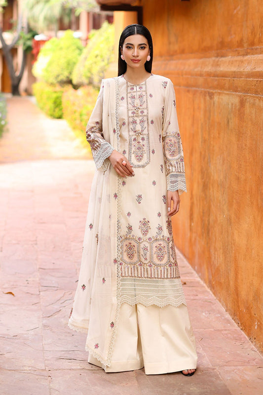 Bareeze Embroidered Lawn 3pc with Embroidered Chiffon Dupatta - SB1859