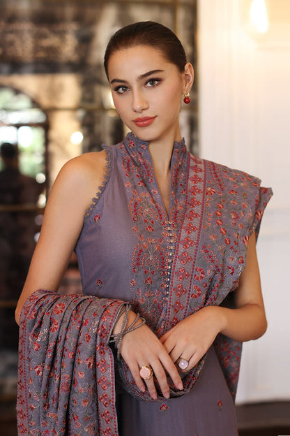 Bareeze 3PC Embroidered Dhanak with Embroidered Dhanak Shawl - SB1778