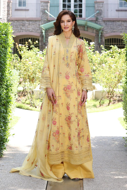 Bareeze Summer Lawn 3pc with Embroidered chiffon dupatta- SB1812