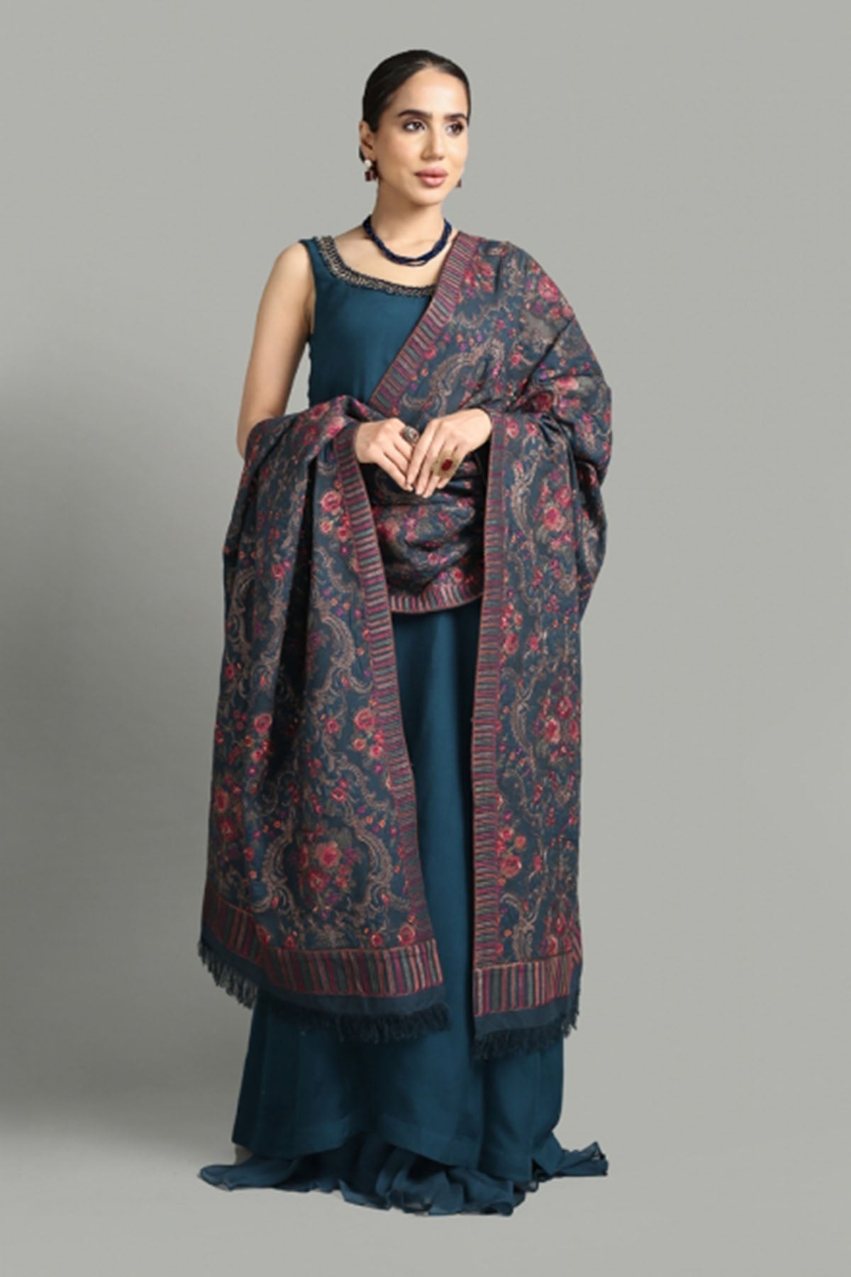 Bareeze 3PC Dhanak Suit with Heavy Embroidered Shawal - SB1942