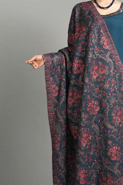 Bareeze 3PC Dhanak Suit with Heavy Embroidered Shawal - SB1942
