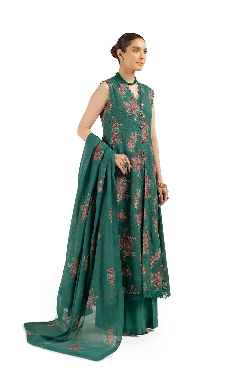 Bareeze Embroidered Lawn 3pc with Embroidered Chiffon Dupatta- SB1895