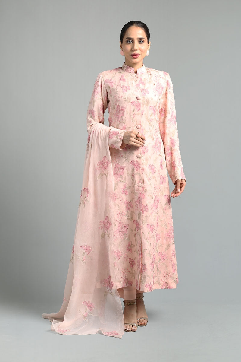Bareeze Embroidered Lawn 3pc with Embroidered Chiffon Dupatta- SB1878