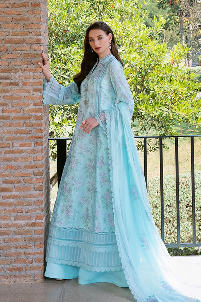 Bareeze Embroidered Lawn 3pc with Embroidered Chiffon Dupatta- SB03