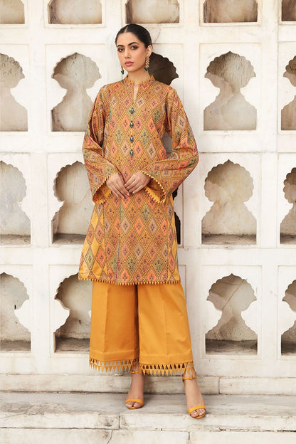 Bareeze 3PC Embroidered Lawn Suit with pure chiffon Dupatta - SB102109