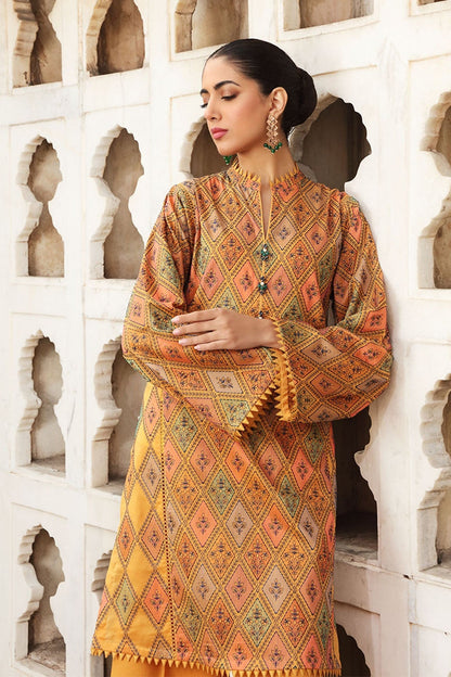 Bareeze 3PC Embroidered Lawn Suit with pure chiffon Dupatta - SB102109