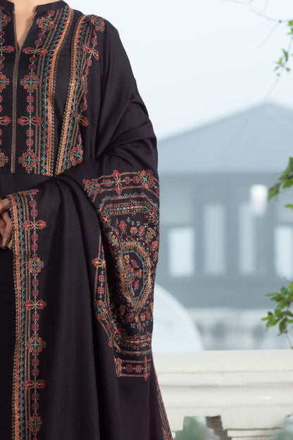 Bareeze 3PC Embroidered Dhanak Suit with Heavy Embroidered Shawal - SB102182