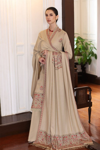 Bareeze 3PC Embroidered Dhanak Suit with Heavy Embroidered Shawal - SB1941