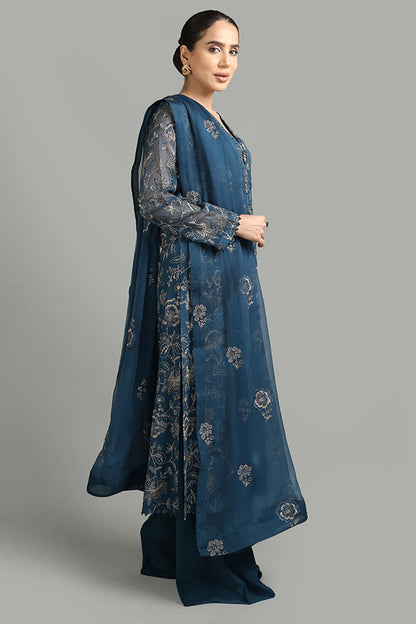 Bareeze Embroidered Lawn 3pc with Embroidered Chiffon Dupatta- SB1916