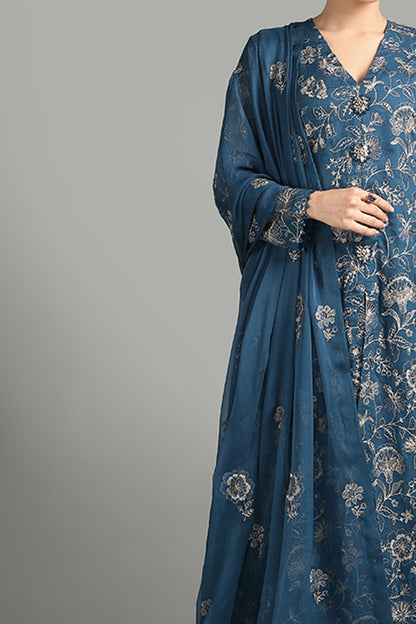 Bareeze Embroidered Lawn 3pc with Embroidered Chiffon Dupatta- SB1916