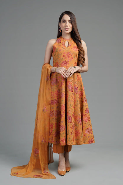 Bareeze Summer Lawn 3pc with Embroidered chiffon dupatta- SB1813