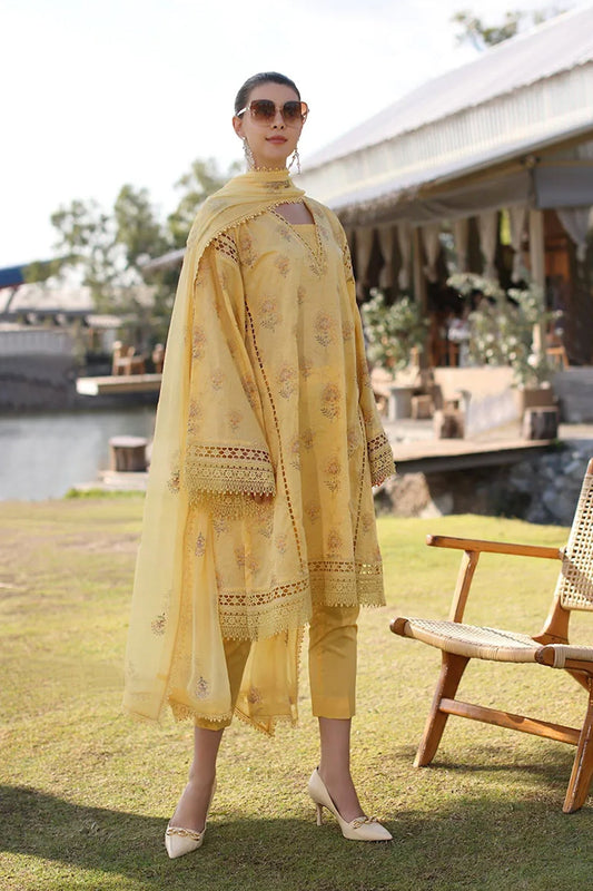 Bareeze Embroidered Lawn 3pc with Embroidered Crinkle Chiffon Dupatta- SB2032