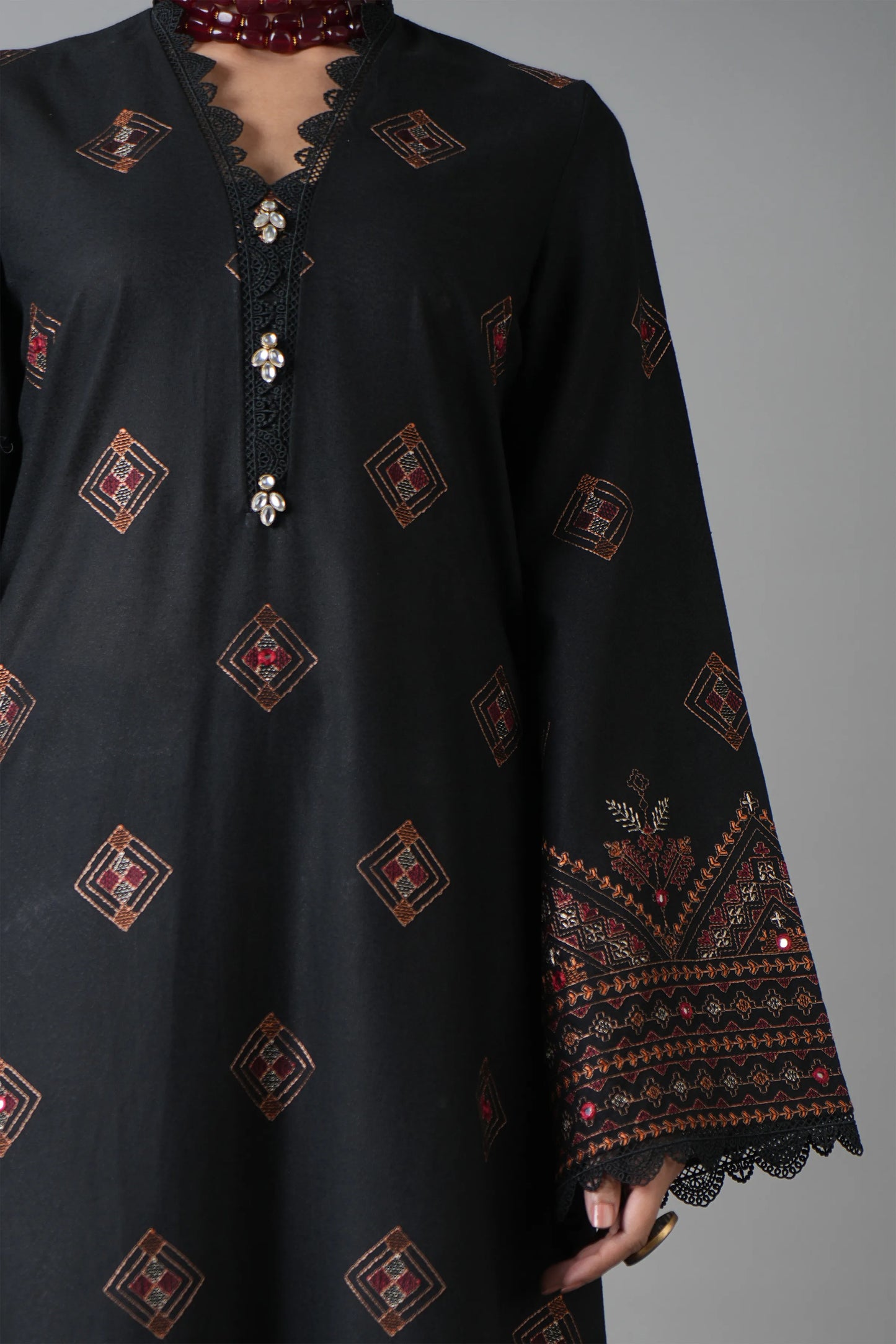 Bareeze 3PC Embroidered Dhanak Suit with Embroidered Shwal - SB2149