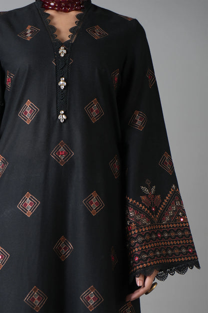 Bareeze 3PC Embroidered Dhanak Suit with Embroidered Shwal - SB2149