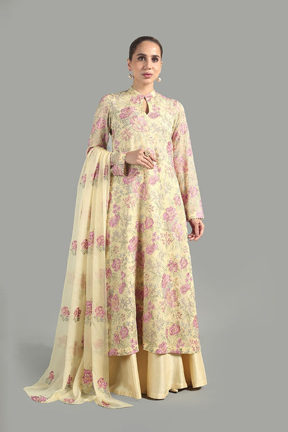 Bareeze Embroidered Lawn 3pc with Embroidered Chiffon Dupatta- SB1896