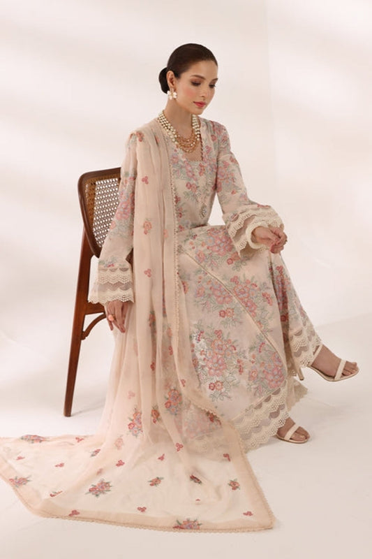 Bareeze Embroidered Lawn 3pc with Embroidered Chiffon Dupatta- SB1991